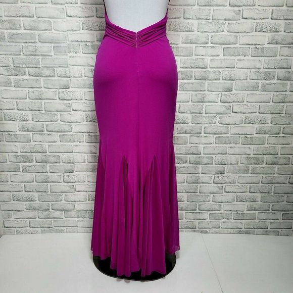 Mary L Couture 4 Elegant Evening Gown Open Back Formal Dress Rhinestone‎ Detail - Picture 10 of 12